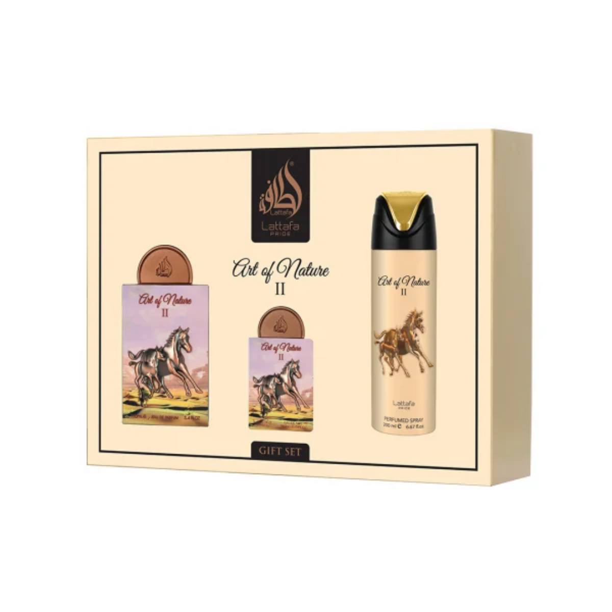 Lattafa Pride Art of Nature II Geschenkset 100ml + 20ml Eau de Parfum + 200ml Deodorant Unisex