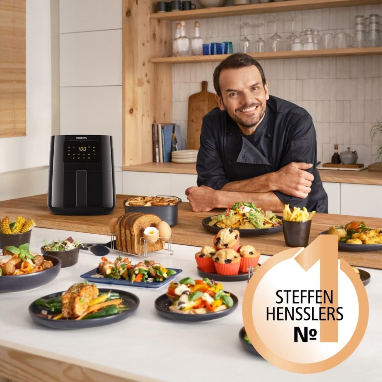 PHILIPS HD925290 Airfryer Compact 4.1L Heissluftfritteuse 1400 Watt Schwarz