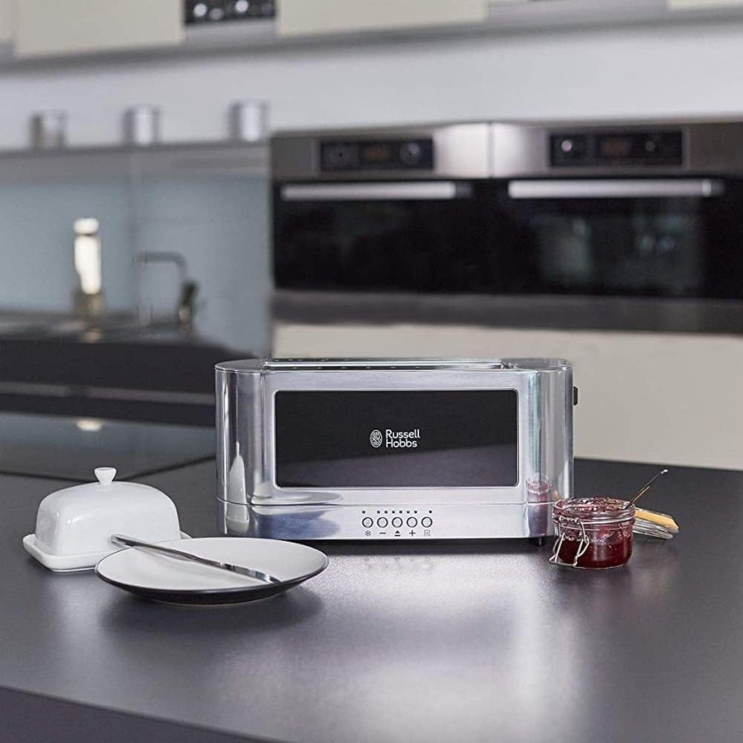 Russell Hobbs Toaster Elegance Glas Edelstahl Langschlitz 2338056