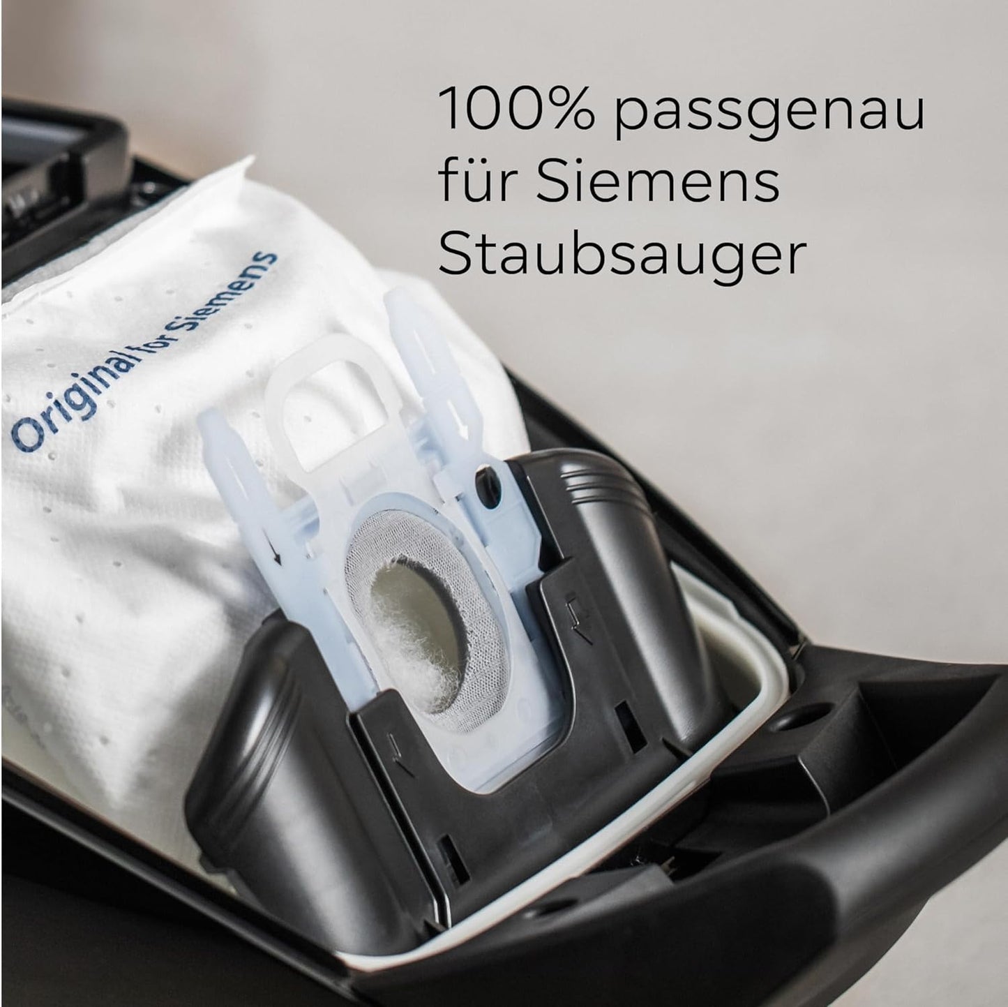 Siemens 4x Staubsaugerbeutel powerProtect Typ G ALL VZ41FGALL, 99,9% Feinstaubfilterung, höhere Reinigungsleistung, 50% längere Nutzungsdauer