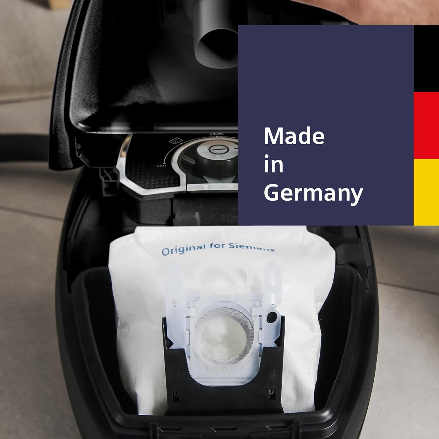 Siemens 4x Staubsaugerbeutel powerProtect Typ G ALL VZ41FGALL, 99,9% Feinstaubfilterung, höhere Reinigungsleistung, 50% längere Nutzungsdauer