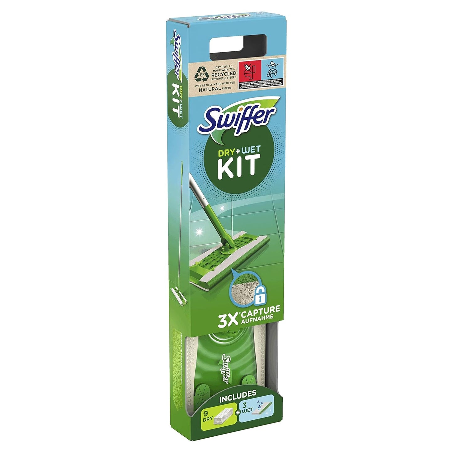 Swiffer Bodenreiniger Starter Kit mit 9+3 Nachfüllungen