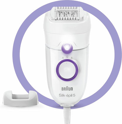Braun Silk-epil5 Damen Epilierer 5-505 Weiss Lila