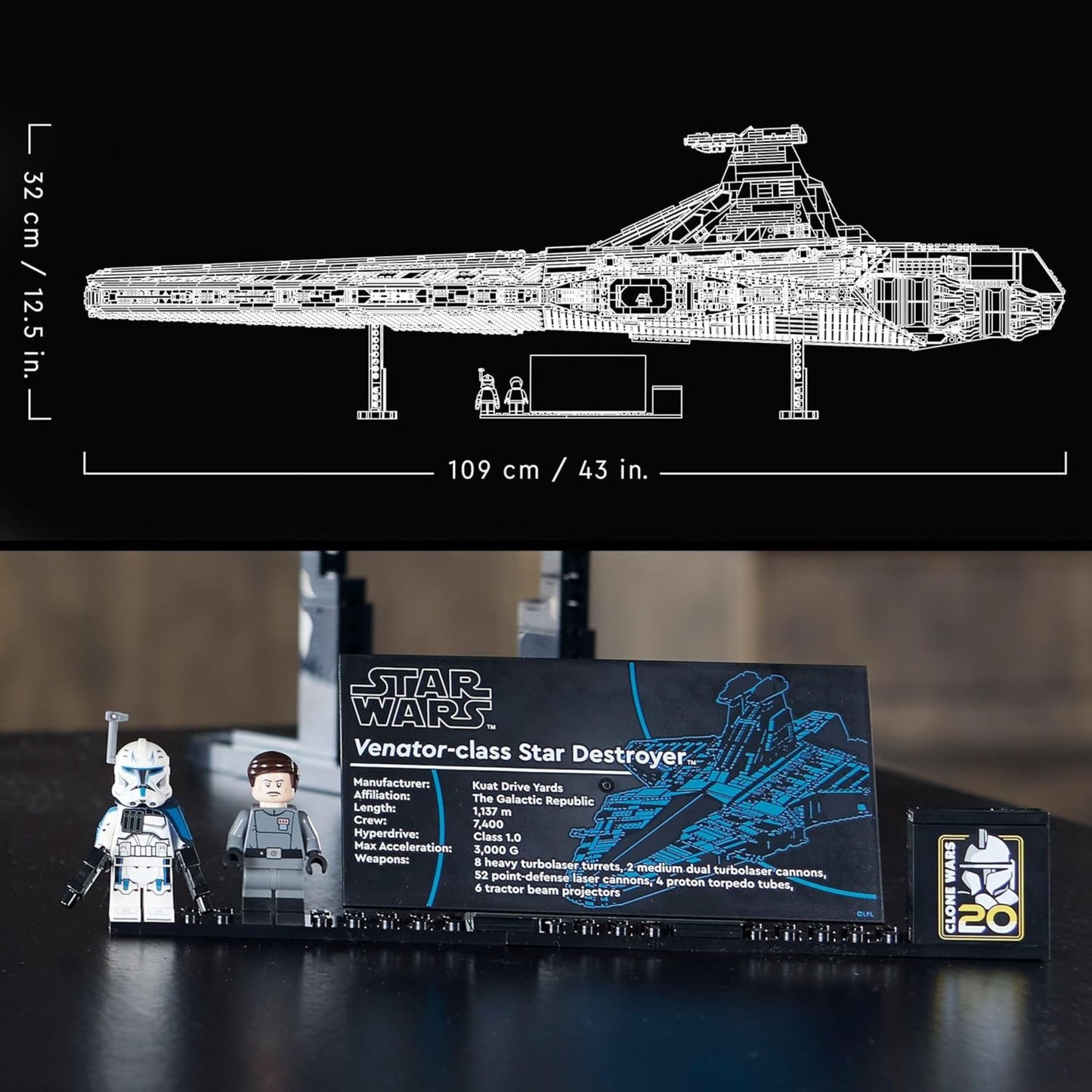 LEGO Star Wars 75367 Republikanischer Angriffskreuzer der Venator Klasse