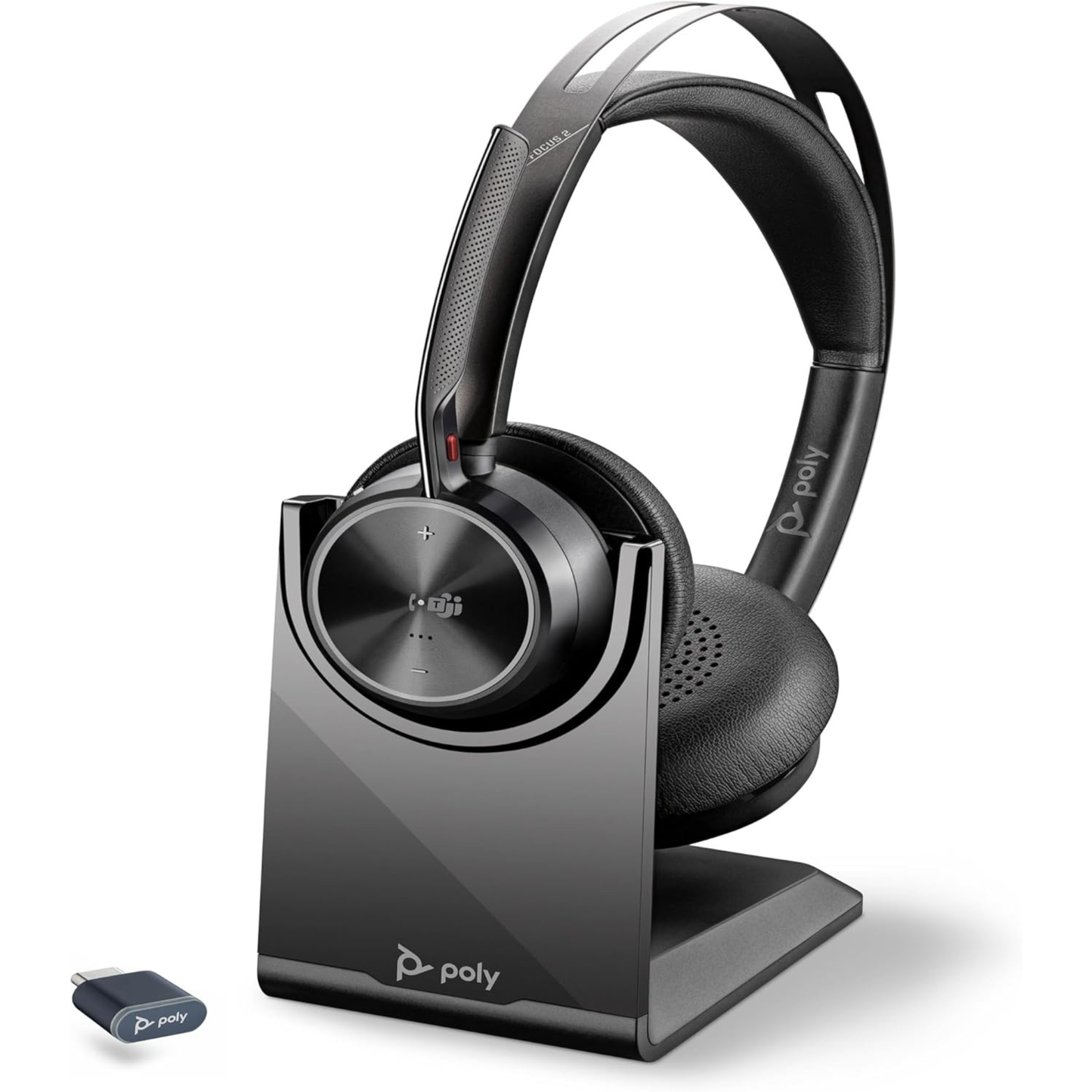 Poly Voyager Focus 2 UC ANC mit Ladestation Schwarz