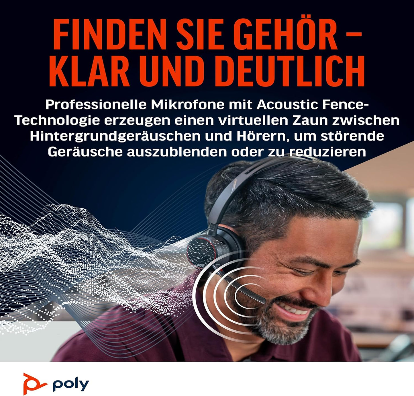 Poly Voyager Focus 2 UC ANC mit Ladestation Schwarz