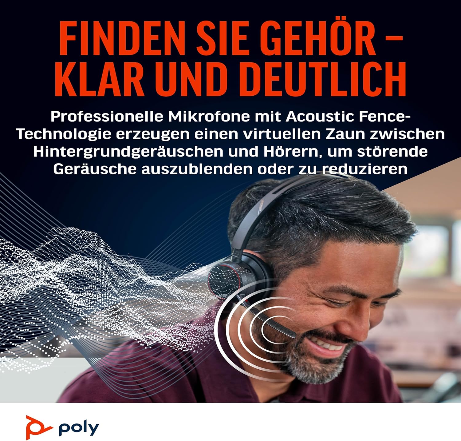 Poly Voyager Focus 2 UC ANC mit Ladestation Schwarz