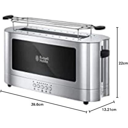 Russell Hobbs Toaster Elegance Glas Edelstahl Langschlitz 2338056