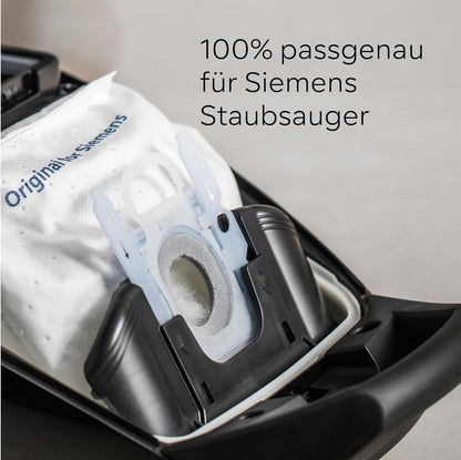 Siemens 4x Staubsaugerbeutel powerProtect Typ G ALL VZ41FGALL, 99,9% Feinstaubfilterung, höhere Reinigungsleistung, 50% längere Nutzungsdauer