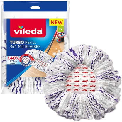 Vileda Turbo 3in1 EasyWring & Clean Wischmopp Ersatzkopf 1er Pack