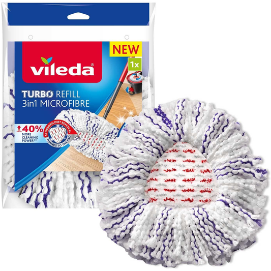 Vileda Turbo 3in1 EasyWring & Clean Wischmopp Ersatzkopf 1er Pack
